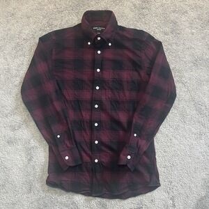 Spier & Mackay Slim Handmade Dress Shirt Mens 14.5/32 Flannel Checkered